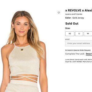 Lovers + Friends: x REVOLVE x Alexis Ren Star Goddess Crop Top